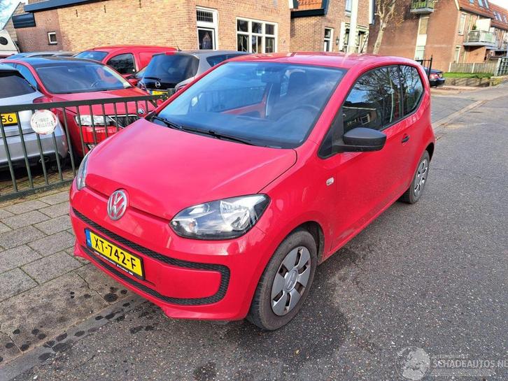 Volkswagen up! 1.0i take up (bj 2011), Auto diversen, Schadeauto's, Volkswagen, Handgeschakeld, Benzine, Hatchback, Rood