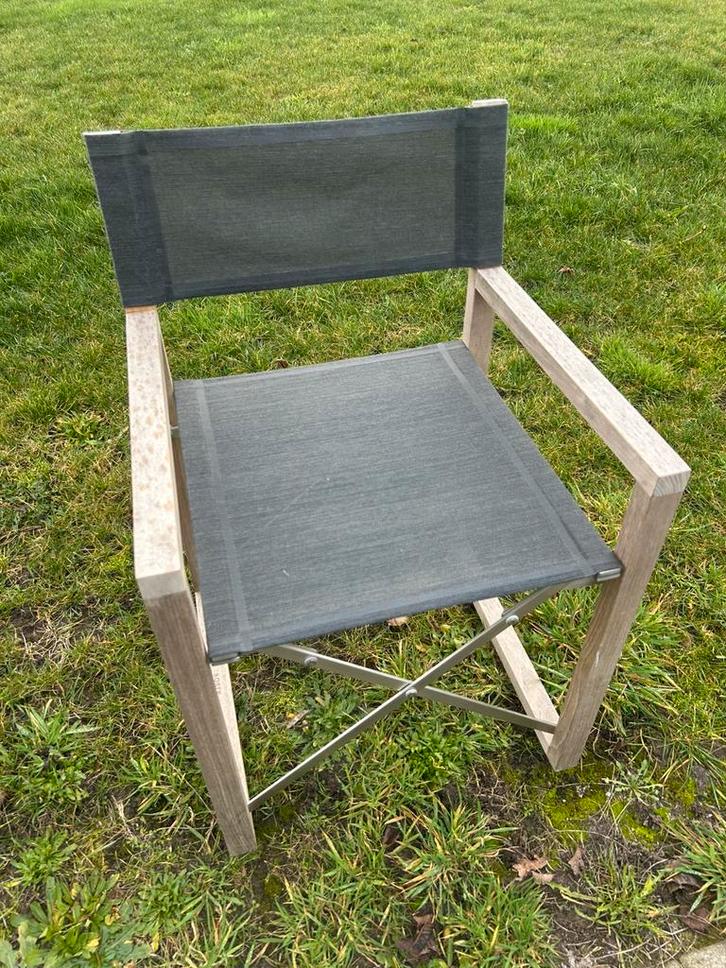 Borek tuinstoel inklapbaar zgan, Tuin en Terras, Tuinstoelen, Zo goed als nieuw, Teakhout, Inklapbaar, Ophalen of Verzenden