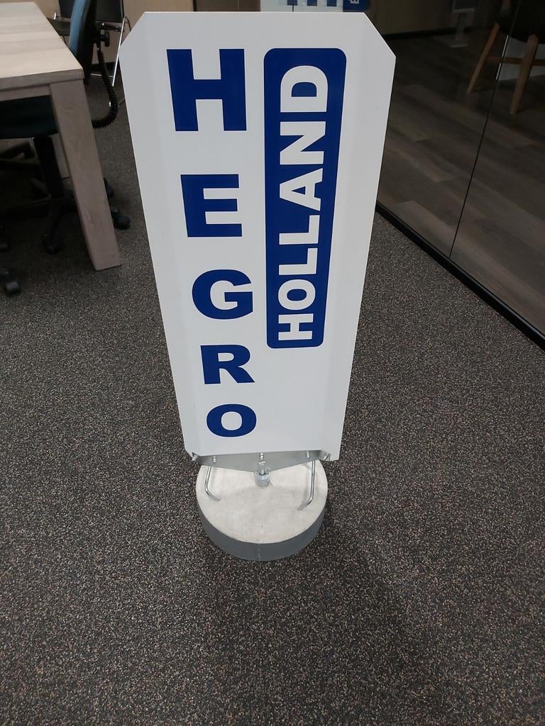 Reclame zuil rond draai, Ophalen, Reclamebord