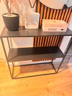 Prachtig smal side table metaal zwart, Huis en Inrichting, Tafels | Sidetables, Ophalen, Zo goed als nieuw, Metaal, 25 tot 50 cm