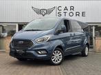 Ford Tourneo Custom 320 2.0 TDCI L2H1 8 PERS.|LEDER|CAMERA|C, Gebruikt, Blauw, Bedrijf, 1100 kg