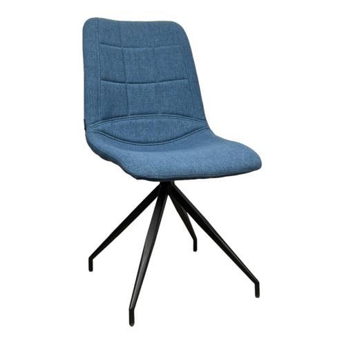 Zes maal MX Sofa Eetkamerstoel Spike | blauwe stof, Huis en Inrichting, Stoelen, Nieuw, Vijf, Zes of meer stoelen, Stof, Blauw