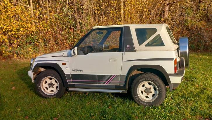 Suzuki Vitara 1.6 JX Cabrio 4WD K6 1991 Wit, Auto's, Suzuki, Particulier, Vitara, Benzine, SUV of Terreinwagen, Handgeschakeld