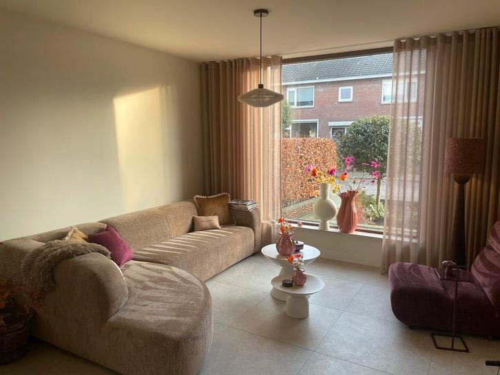 Leen Bakker Bank - Stijlvolle Zitbank, Huis en Inrichting, Banken | Complete zithoeken, Zo goed als nieuw, Stof, Ophalen of Verzenden