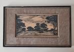 Houtsnede van Jan Schonk, landschap met bomen, Antiek en Kunst, Ophalen of Verzenden