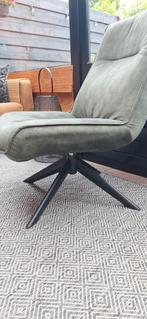 Donker groene draai fauteuil, Huis en Inrichting, Fauteuils, Ophalen, Gebruikt