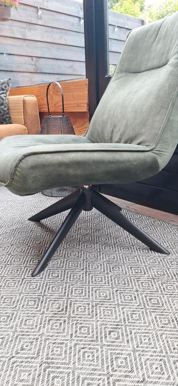 Donker groene draai fauteuil 