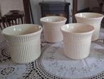 6x bloempot in off-white, Ophalen of Verzenden, Zo goed als nieuw, Aardewerk of Porselein