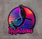 80s OUTRUN Synthwave vaporwave Shark Vinyl Auto PC Sticker, Verzenden