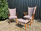 Set van 2 stoelen met kruk, Antiek en Kunst, Ophalen