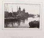 Prent Prins Hendrikkade Amsterdam 1870, Antiek en Kunst, Ophalen of Verzenden