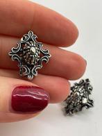 A661 Prachtige zilveren clip oorbellen Blachian Antik Smuck, Ophalen of Verzenden, Zilver, Oorbellen