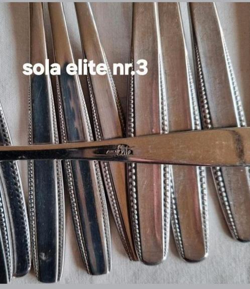 Bestek Sola Elite parel randen, Huis en Inrichting, Keuken | Bestek, Gebruikt, Rvs of Chroom, Ophalen of Verzenden