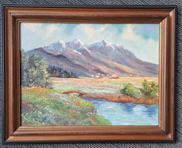 Schilderij Berglandschap  beschikbaar voor biedingen