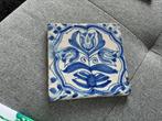 Antieke tegel " de blauw  tulp ", Antiek en Kunst, Ophalen of Verzenden