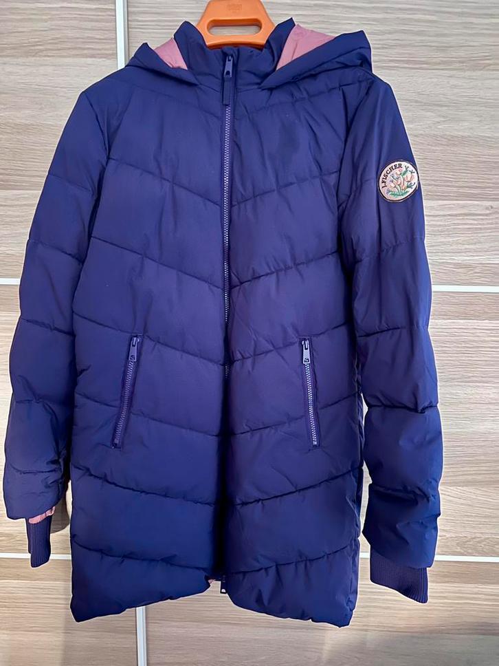 Meisjes winterjas J. Fischer, Kleding | Dames, Jassen | Zomer, Zo goed als nieuw, Paars, Ophalen of Verzenden