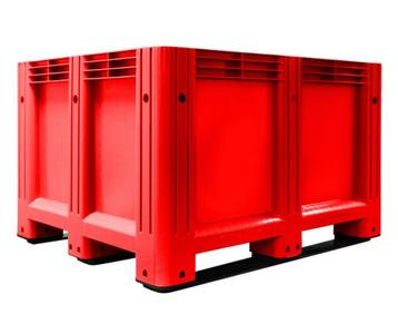 Partij Nieuwe rode kunststof box 100x120x76cm 3sleeplatten beschikbaar voor biedingen