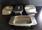 Vintage jaren’60 staal rvs botervloot deksel stolp diverse, Huis en Inrichting, Ophalen of Verzenden, Gebruikt