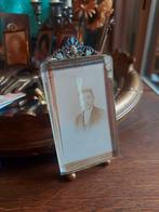 Zeer mooi oud bijzonder Frans fotolijstje met emaille kuif *, Ophalen of Verzenden