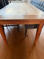 Teake eetkamertafel 220 x 100 x 78, Huis en Inrichting, Tafels | Eettafels, Ophalen, 200 cm of meer, 50 tot 100 cm, Zo goed als nieuw