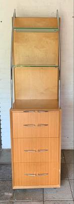 Mooie Kast met Glasplanken en Lades, Ophalen, Minder dan 50 cm, Gebruikt, Met lade(s)