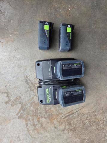 Festool 18V accu’s (4x 5.0Ah Bluetooth) + TCL 6 DUO lader beschikbaar voor biedingen