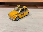 1:43 Fiat 500 Taxi Welly Geel, Ophalen of Verzenden, Gebruikt, Auto, Overige merken
