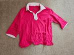 Roze t shirt en mooie witte kraag, Maat 42/44 (L), Ophalen of Verzenden, Zo goed als nieuw, Korte mouw
