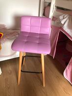 GRATIS barkruk kunstleer roze, Huis en Inrichting, Barkrukken, 60 tot 90 cm, Gebruikt, Hout, Ophalen