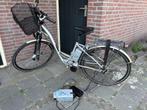 Elektrische Flyer Damesfiets Lage Instap Grijs Mandje, Fietsen en Brommers, Elektrische fietsen, Gebruikt, 47 tot 51 cm, 30 tot 50 km per accu