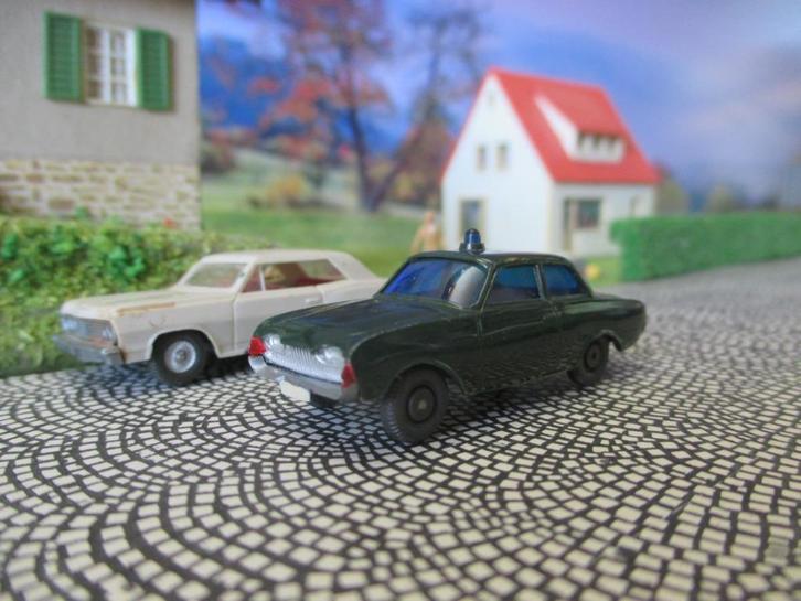 1962 Ford Taunus 17M Wiking 20 Polizei / Politie 2e uitgave, Hobby en Vrije tijd, Modelauto's | 1:87, Gebruikt, Auto, Wiking, Ophalen of Verzenden