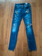 Fishbone Stoere Spijkerbroek met Gaten, Kleding | Dames, Ophalen of Verzenden, W27 (confectie 34) of kleiner, Gedragen, Blauw