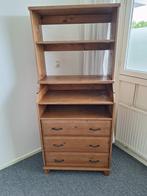 Massief houten kast / commode – uitklapbaar blad, Ophalen, Gebruikt, Kast, 50 tot 70 cm