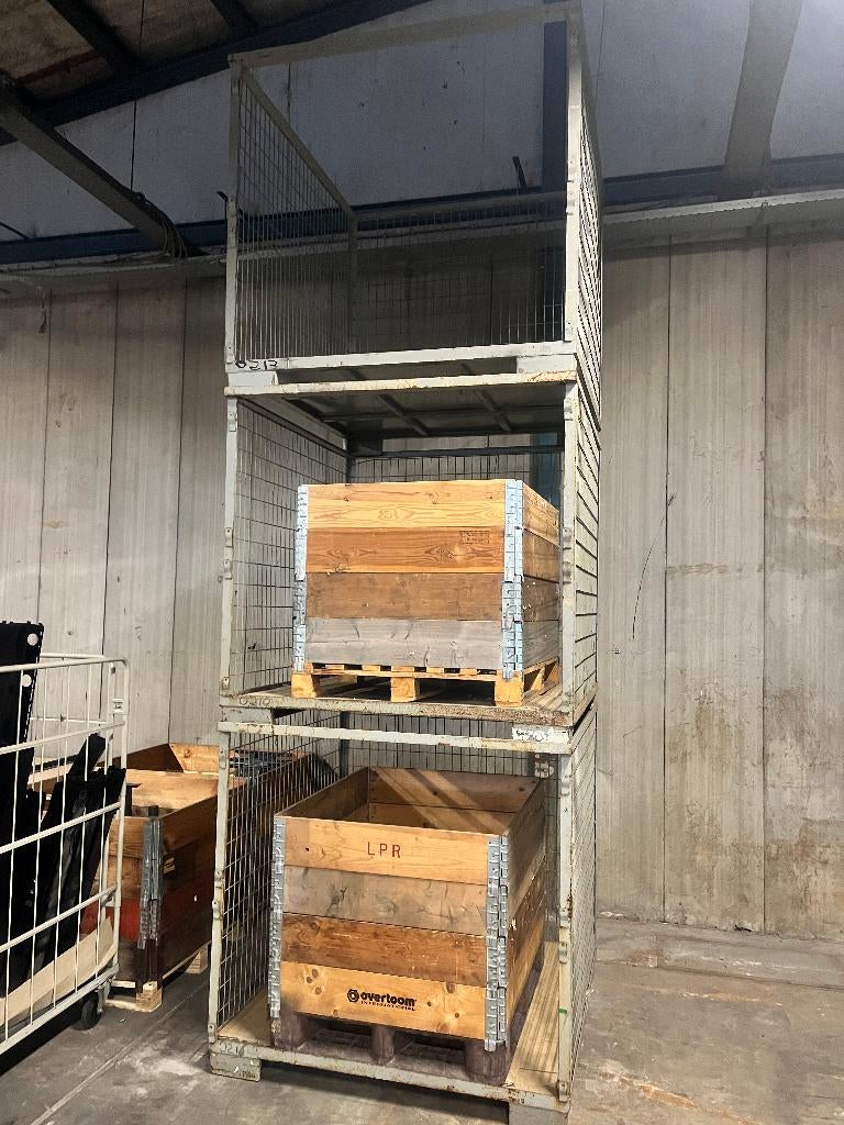 Stalen opbergkratten / stapelbox, Doe-het-zelf en Verbouw, Kratten en Dozen, Ophalen, Gebruikt, 100 cm of meer, 60 cm of meer