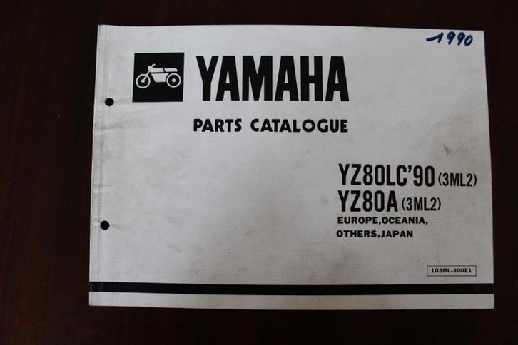 Yamaha YZ80 LC A 1990 motorcycle parts catalogue, Motoren, Handleidingen en Instructieboekjes, Yamaha, Ophalen of Verzenden