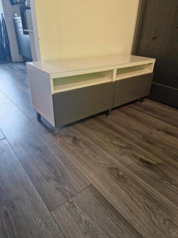 Ikea besta tv-meubel wit met hoogglans fronten. - afbeelding 2