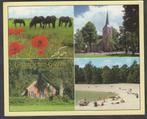 Gieten 4 luik Paarden Kerk Strand  Gelopen 2010, Gelopen, Drenthe, Verzenden, 1980 tot heden