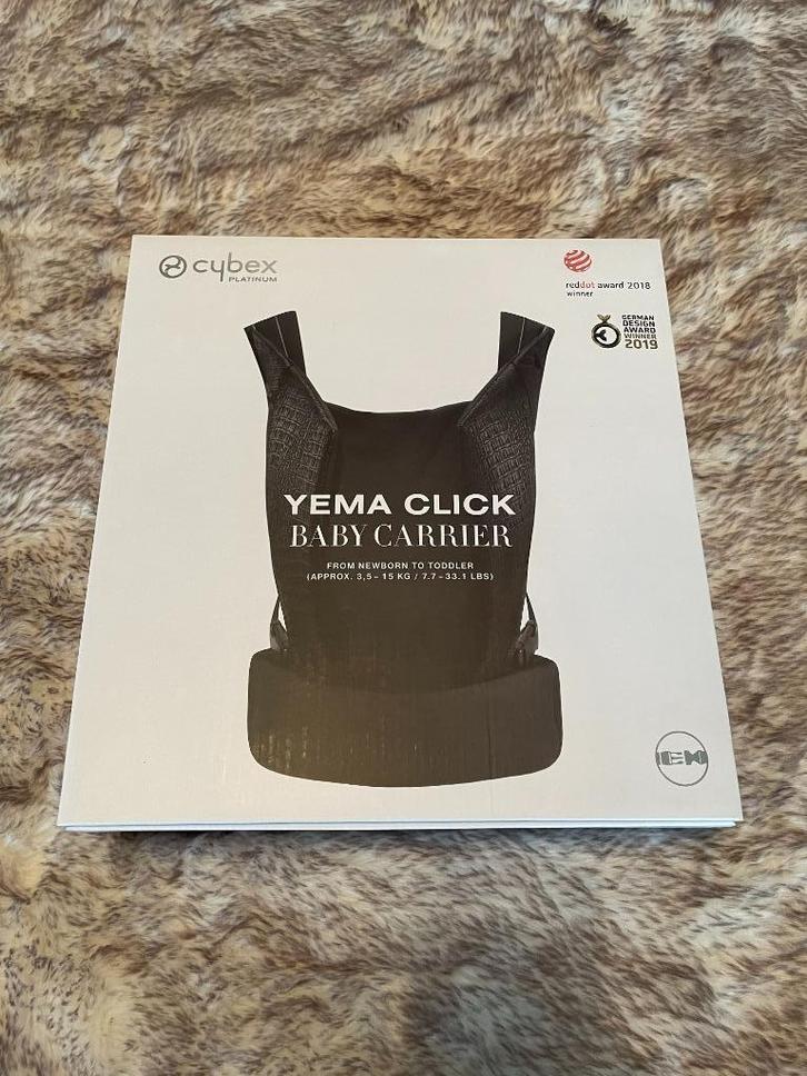 Draagzak Cybex Yema Click Leather Stardust Black, Kinderen en Baby's, Babydragers en Draagdoeken, Nieuw, Draagzak, Buik, Rug of Zij