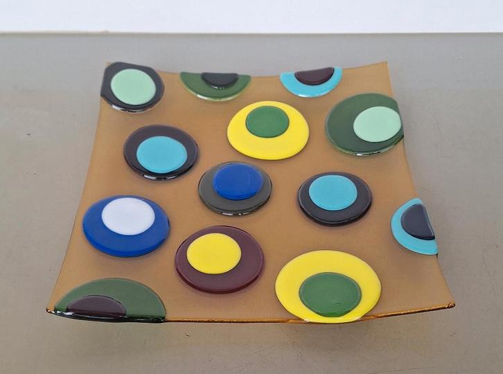 div. glasfusion glasfusie schaal schaaltjes glas-kunst art, Antiek en Kunst, Kunst | Designobjecten, Ophalen of Verzenden