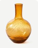 Ball Body Crackle Large vaas Polspotten, Ophalen, 50 tot 75 cm, Geel, Glas