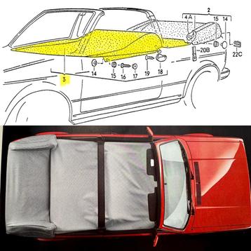 Golf 1 cabrio NOS spanndecke / afdekking interieur in beschikbaar voor biedingen