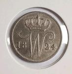 Zeer Fraai Kwartje / 25 Cent 1824 B (Brussel) - Willem I, Verzenden, Zilver, 25 cent, Koning Willem I