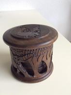 6 royale onderzetters zeer donker hout Zuid Afrika, Ophalen of Verzenden, Zo goed als nieuw, Glas of Kopje