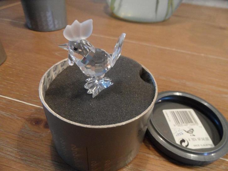 Swarovski Kristal - Haan mini (014497), niet gaaf, Verzamelen, Swarovski, Gebruikt, Figuurtje, Ophalen of Verzenden