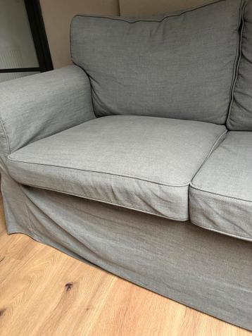Grijze Ikea ektorp bank bankstel tweezitsbank wasbare hoezen - afbeelding 4