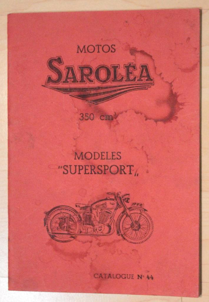 Onderdelenboekje Sarolea oldtimer kopklepper., Fietsen en Brommers, Handleidingen en Instructieboekjes, Gebruikt, Ophalen of Verzenden