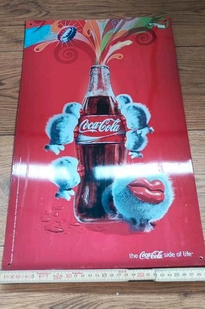 Emaille bord coca cola, Huis en Inrichting, Woonaccessoires | Schilderijen, Tekeningen en Foto's, Zo goed als nieuw, Minder dan 50 cm