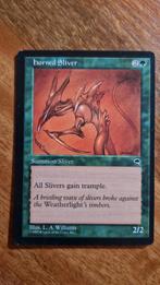 MTG Horned Sliver - Losse Kaart Tempest, Ophalen of Verzenden, Gebruikt, Losse kaart