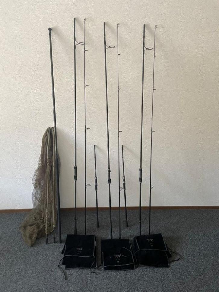 Fox Horizon X4 (3x), X4 landingsnet, en Stalker butts, Watersport en Boten, Hengelsport | Karpervissen, Zo goed als nieuw, Werphengel