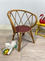 Vintage rotan kinder stoeltje, rieten kinderstoel, jaren 60, Ophalen of Verzenden, Gebruikt, Stoel(en)